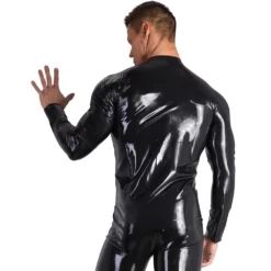 Late-X Fetish Wear Latex Longsleeve Shirt Met Rits Van Late-X -Fetisj Mode Accessoires Winkel or 2910357 02