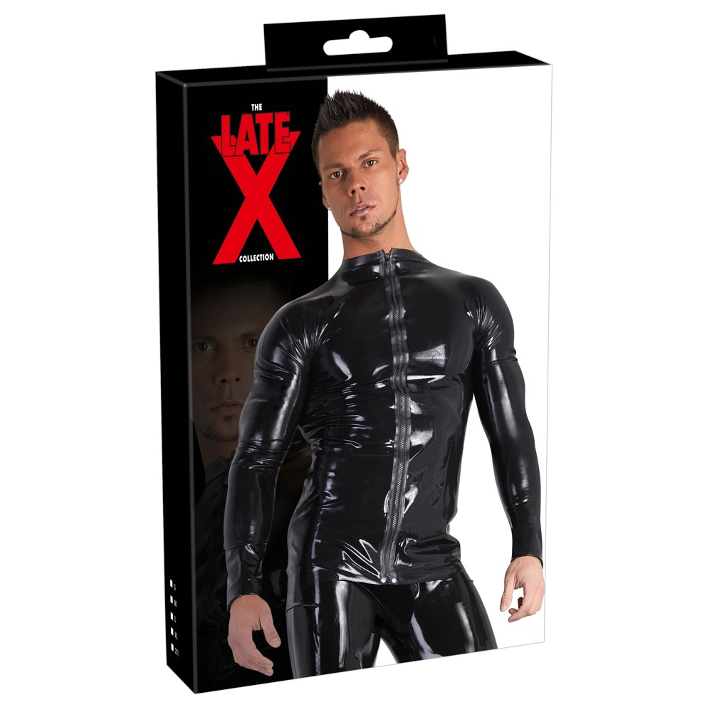 Late-X Fetish Wear Latex Longsleeve Shirt Met Rits Van Late-X 2 Late-X Fetish Wear Latex Longsleeve Shirt Met Rits Van Late-X - Afbeelding 2