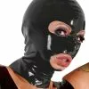 Late-X Fetish Wear Zwart Latex Masker Van LATE-X