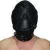 Saxos BDSM Toys Zwart Leder Sensory Deprivation Masker Van Saxos