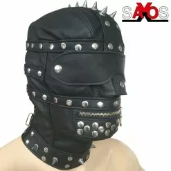 Saxos BDSM Toys Zwart Lederen Gladiator Masker Van Saxos
