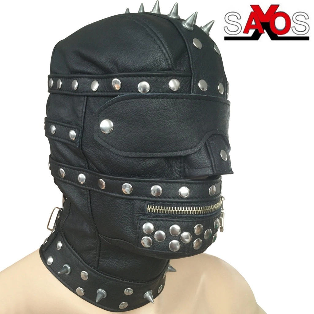 Saxos BDSM Toys Zwart Lederen Gladiator Masker Van Saxos 1 Saxos BDSM Toys Zwart Lederen Gladiator Masker Van Saxos