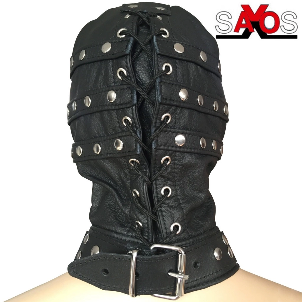 Saxos BDSM Toys Zwart Lederen Gladiator Masker Van Saxos 3 Saxos BDSM Toys Zwart Lederen Gladiator Masker Van Saxos - Afbeelding 3