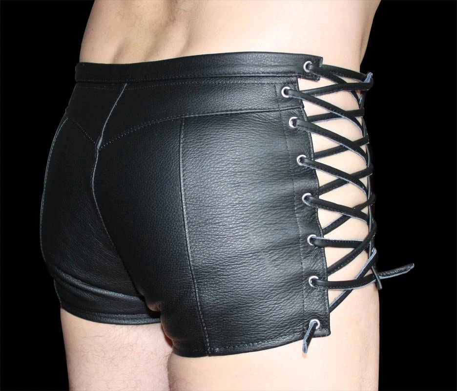 Saxos BDSM Toys Leder Heren Hotpants Van Saxos 2 Saxos BDSM Toys Leder Heren Hotpants Van Saxos - Afbeelding 2