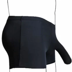 Zwarte Zijde-spandex Boxer Short Met Penis Sleuf Van MAE-Wear -Fetisj Mode Accessoires Winkel penis boxershort 1