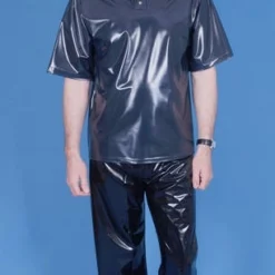 PVC Mannen Polo Shirt - PVC-U-LIKE -Fetisj Mode Accessoires Winkel pul to15 4xl pvc mens polo shirt size 4xl 11212 1