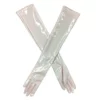 Witte Lak Handschoenen Van Ledapol Maat Medium #1033