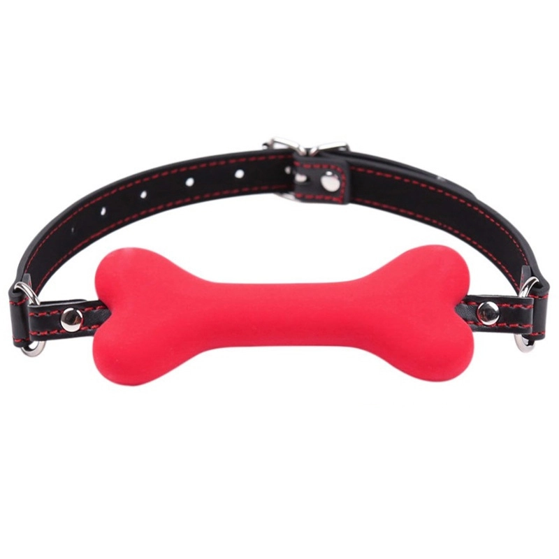 MAE-Toys Silicone Bone Gag Rood 1 MAE-Toys Silicone Bone Gag Rood