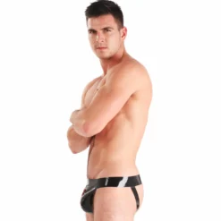 Honour Fetish Wear Latex Jock Strap Zwart & Rood Van Honour 8 Honour Fetish Wear Latex Jock Strap Zwart & Rood Van Honour -Fetisj Mode Accessoires Winkel rood2 1
