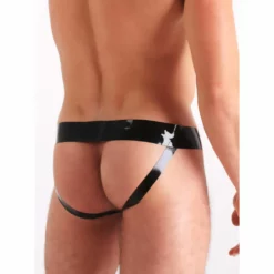 Honour Fetish Wear Latex Jock Strap Zwart & Rood Van Honour -Fetisj Mode Accessoires Winkel rood5