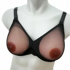 Zwarte Transparante Crossdressing - Travestie BH Van Hansamu -Fetisj Mode Accessoires Winkel sheer pocket bra 03 1