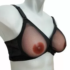 Zwarte Transparante Crossdressing - Travestie BH Van Hansamu -Fetisj Mode Accessoires Winkel sheer pocket bra 04 1