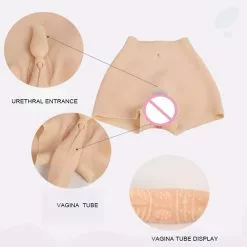 Hansamu Transseksuele Volledige Siliconen Vagina Broek Met Vagina Katheter Sleeve -Fetisj Mode Accessoires Winkel vagina briefs inside 3